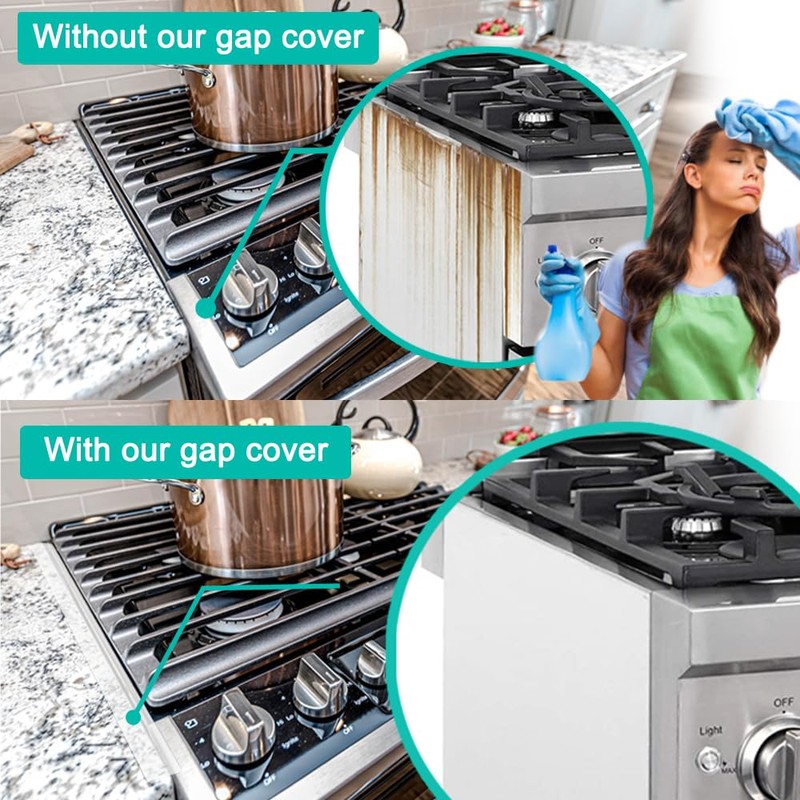 Stove Counter Gap Cover, Kitchen Silicone Oven Gap Filler –