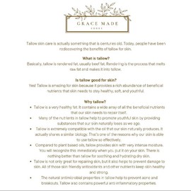 Whipped Tallow Body Cream for Comfortable Body Care