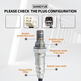 Sangyue 2X Oxygen O2 Sensor for 2009-2010 Toyota Corolla Martrix 1.8L; 2009-2010 Pontiac Vibe 1.8L Upstream +Downstream