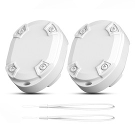 Eelexa Upgrade Air Tags: Key Finder Item Trackers Work for Apple Find My (iOS Only) Smart Tag for Luggage Keys Backpack, IP68 Waterproof,3-Year Battery Life (White, 2 Pack)