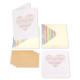Papyrus Blank Cards with Envelopes, Heart (14-Count)