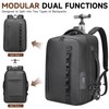 2-in-1 Detachable Carry On Rolling Backpack - Splits into Two