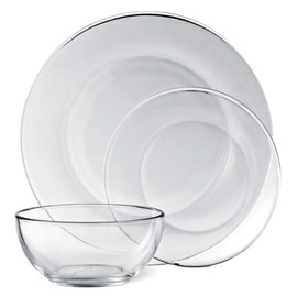 ELEMENT Set of 12 Glass Dinnerware Set