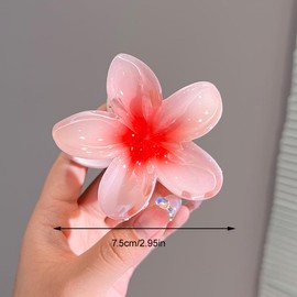2 Pieces Hair Clips Flower Claw Clips for Women, Ladies Hair Clips, Egg Flower Hair Clips, Large Hair Clips, Non-Slip Flower Hair Clips, Plastic Hair Clips