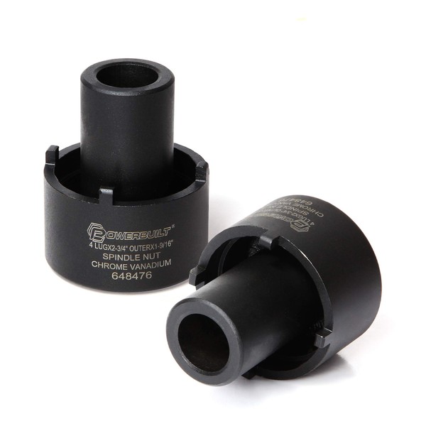 Powerbuilt Spindle Nut Socket, 4 Lug, 2-3/4-inch Outer, Ford, Easy