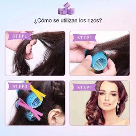 Zenithventures 31pzs Hair Rulo Tubos Plástica Para Cabello Autoadheribles