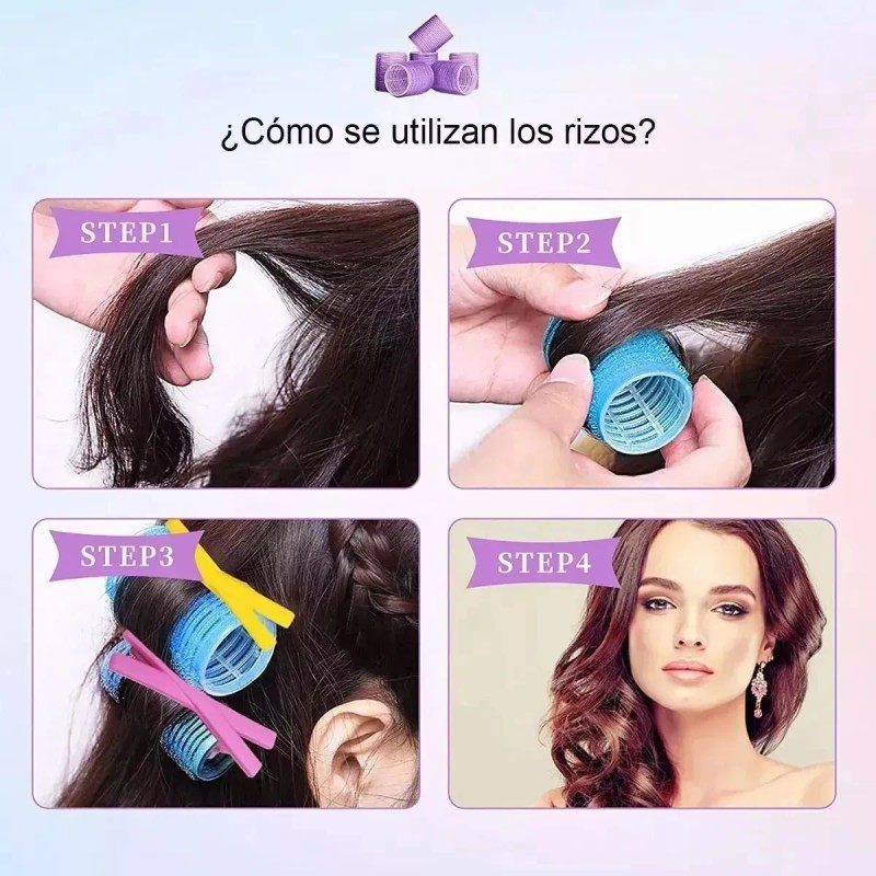 Zenithventures 31pzs Hair Rulo Tubos Plástica Para Cabello Autoadheribles