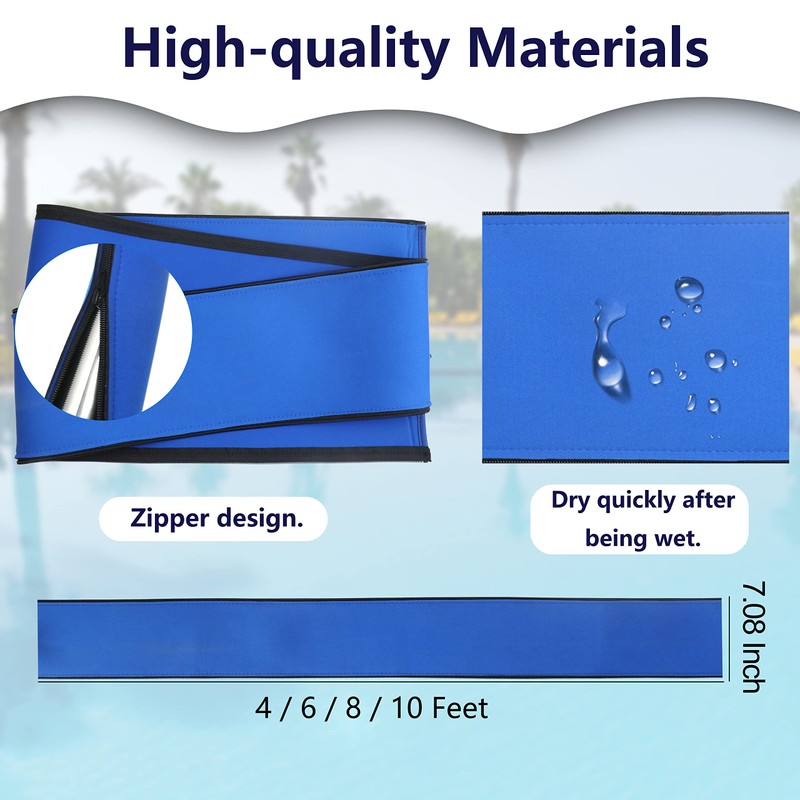 Frantie Swimming Pool Handrail Cover, 8 Feet Zipper Slip Resistant
