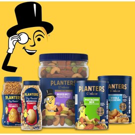 PLANTERS Salted Mixed Nuts, Party Snacks, Plant-Based Protein, 27 Oz Canister