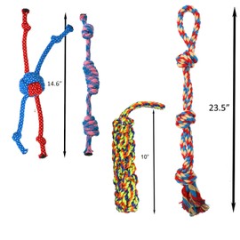 Jalousie 14 Pack Puppy Chew Dog Rope Toy Assortment for Small Medium Large Breeds