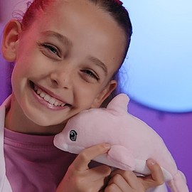 #sbabam Funny Box Mammy Surprise Dolphin Games for Kids from Newsstand, Plush Dolphin with Mini Boys, Pack of 2, Soft Animal Dolls, Game for Kids - Ideal Doll for Gifts for Girls