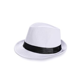 Coucoland Panama Hat - Men’s Mafia Gangster Fedora Trilby Bogart Hat - Men's 1920s Gatsby Costume Accessory -
