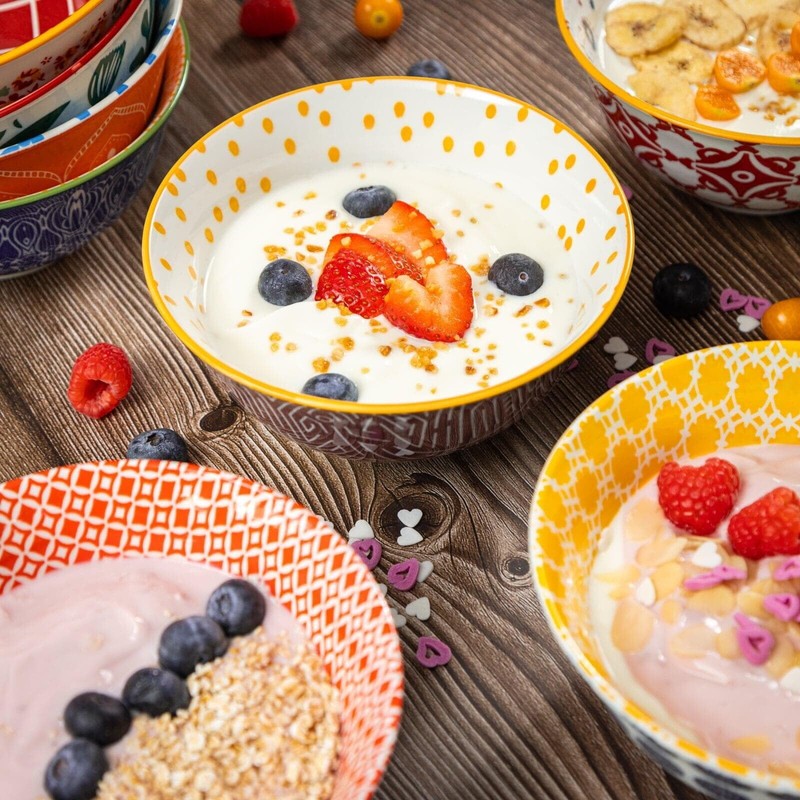 Cilio Amici Decorated Porcelain Bowl, 17 Ounce Capacity, 6" D