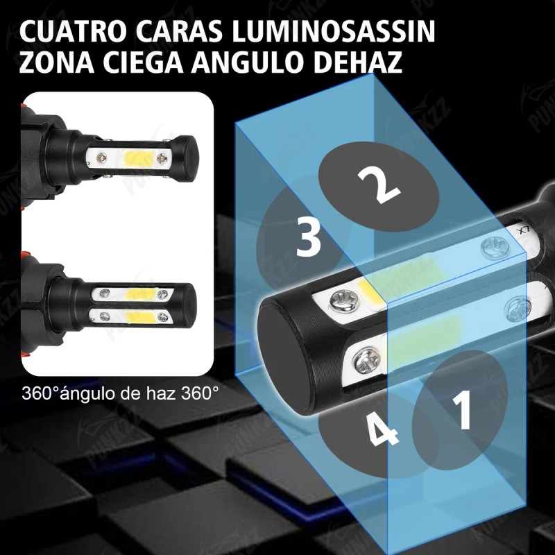 Kit De Faros Led Delanteros De 4 Lados H4 H13
