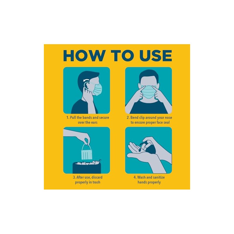 Be Smart Get Prepared - Máscara facial de 50 unidades,