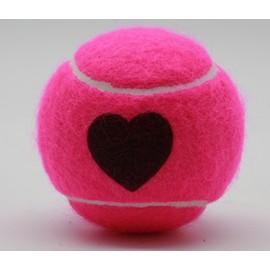 Price's 1 x 4 tennis ball tube with Heart Motif (Pink)