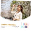 Ipetboom Thick Hair Elastic Hair Ties 100pcs Women Girls Ponytail