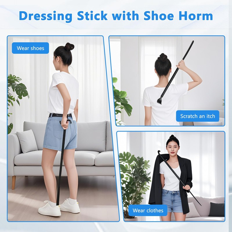 Sock Aid Helper with Foam Grip Handle, Easy On and