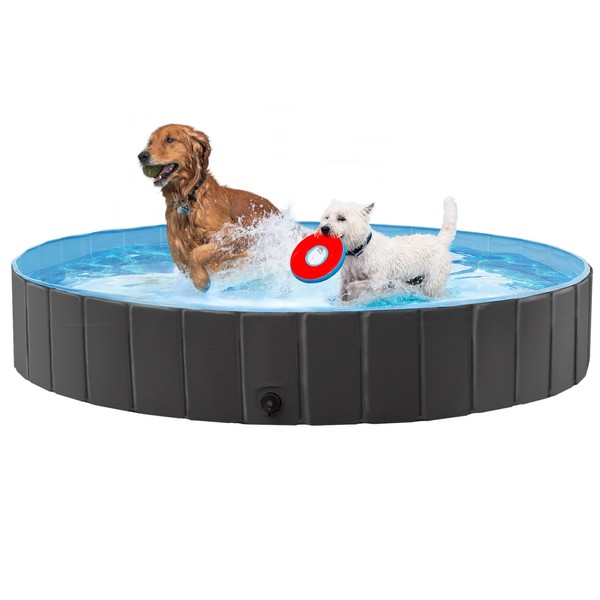 Yaheetech Foldable Dog Pool 71 x 12 Inches Collapsible Hard