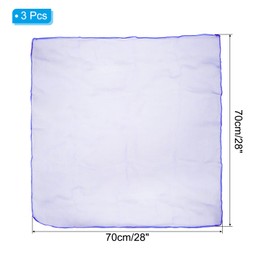 PATIKIL Dance Scarves, 3 Pcs Square Juggling Scarves 28 by 28 Inches for Play Magic Music Activity Juggling Dressing, Blue