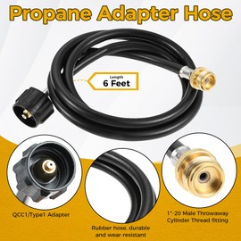 6FT Propane Adapter Hose with Stove Pressure Regulator