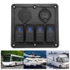 12V 24V 4 Gang Rocker Switch Panel IP65 Waterproof with