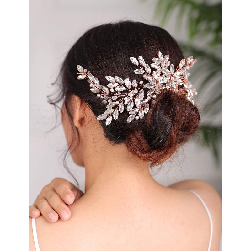 Denifery - Peine para el pelo de novia con brillantes