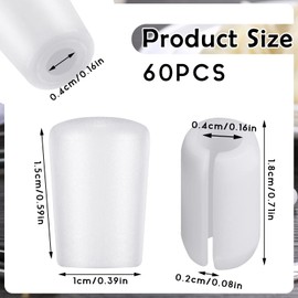 60 Pieces Rubber Feet for Grid Sink Protector Rubber Grid Kitchen Sink Wire Protective Rack Feet Grate Wire Bumper Replacement Protector Parts for Kitchen Rack(White)