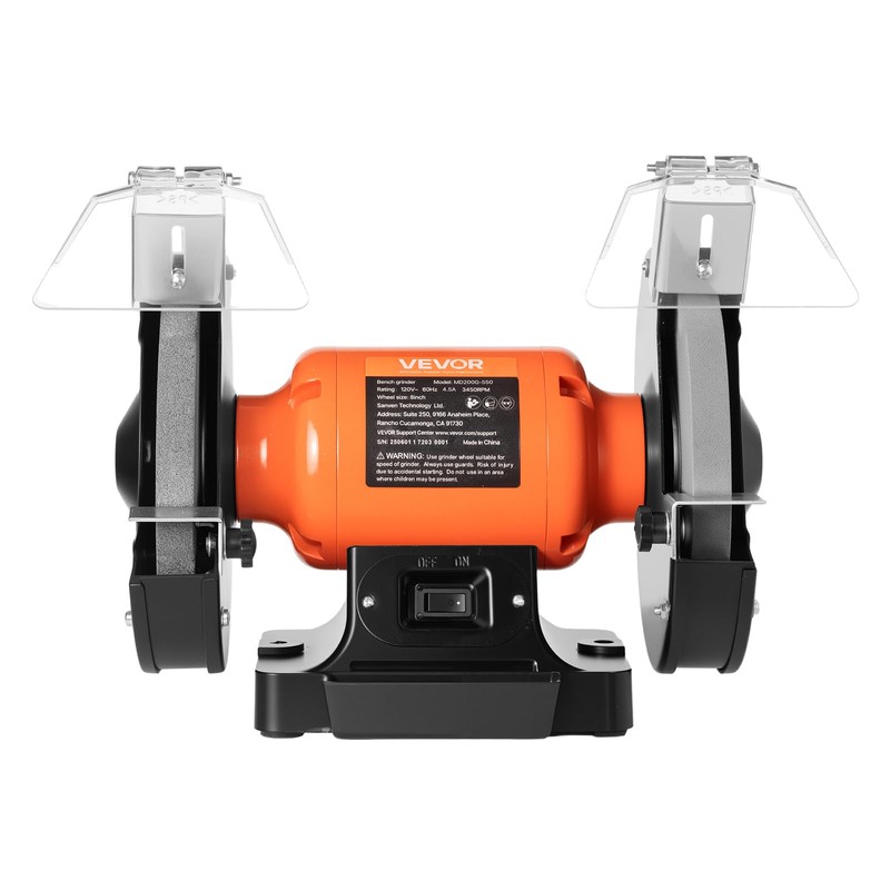 VEVOR Bench Grinder, 8-inch Single Speed, 3450RPM High-Speed Table Grinders