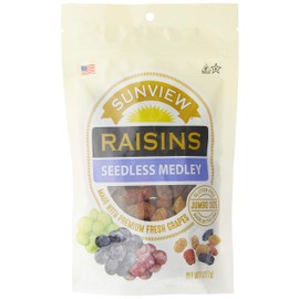 Medley Raisins, Jumbo Seedless 6 Pouches - 8oz