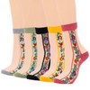 Campsis Flower Sheer Sock Floral Fishnet Socks Mesh See Through