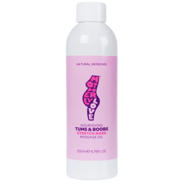 Motherlylove TUMS & BREASTS Stretch Mark Oil 100% Natural Vegan Vitamin E Citrus Lime Moisturises, Moisturises and Nourishes Your Skin Award Winning - Made in the UK by an expert midwife 200ml
