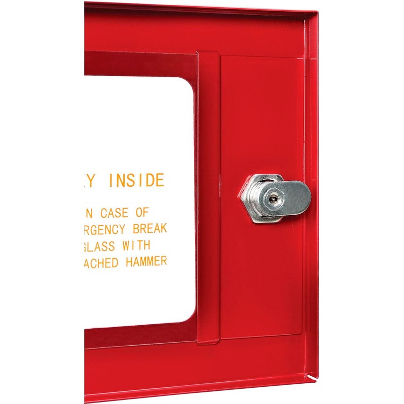 Global Industrial Emergency Key Box with Attached Hammer and Breakable