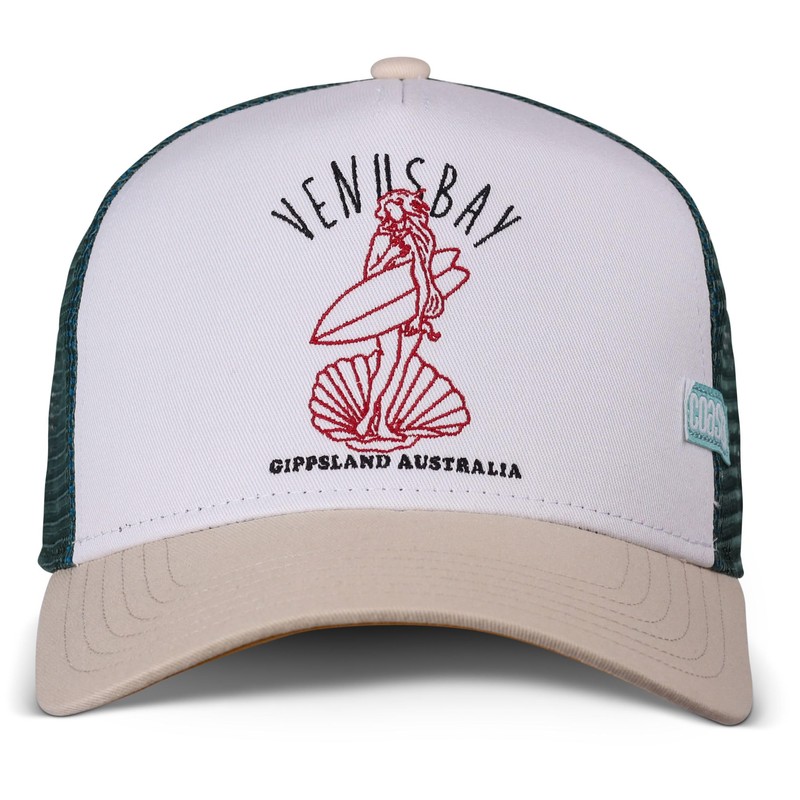 Coastal Venus Bay White Trucker Cap, HFT-Venusbay-White-#33466