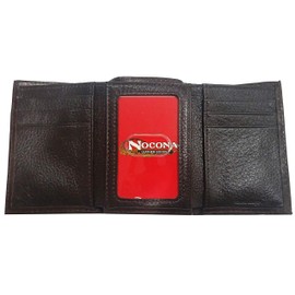 Custom Gold Cross Nocona Ostrich Print trifold wallet