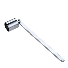 TEENGSE Candle Snuffer Accessory, 17cm Polished Candlesnuffer Stainless Steel Candle Wick Extinguisher Candle Blower Sniffer Easy to Putting Out Flame for All Kinds of Candle-Silver