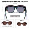 LVIOE Over Glasses Fit Over Sunglasses Polarized for Women, Trendy