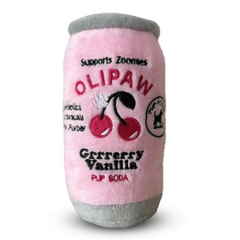 Chomp Haus Olipaw Grrrerry Vanilla – Luxurious Plush Dog Toy with Squeaker, Premium Fabric, Embroidered Details, Designer-Inspired Chew Toy, Fun Gift for Small to Medium Dogs & Dog Lovers