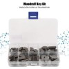 flexman 80Pcs Metric Woodruff Key Assortment Kit, Stainless Steel Semicircular