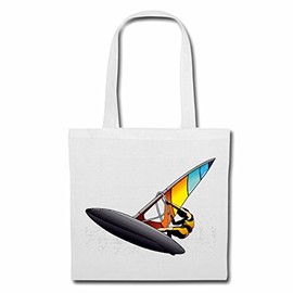 Reifen-Markt Tasche Umhängetasche WELLENREITEN SURFEN BEACH SURFBRETT LONGBOARD WELLENREITEN WELLEN ANFÄNGER SHOP Einkaufstasche Schulbeutel Turnbeutel in Weiß
