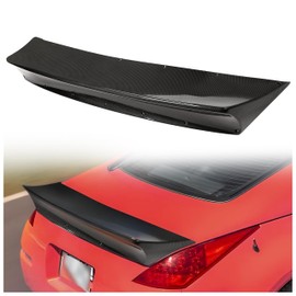 KUAFU Carbon Fiber Style Spoiler Compatible with 2003-2008 Nissan 350Z Z33 2-Door JDM RB Style Rear Trunk Spoiler Lid Wing Lip