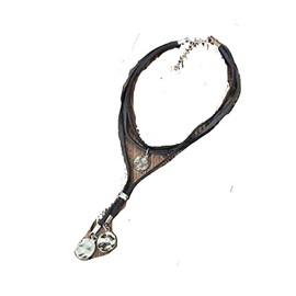 Boho Wrap Velvet Choker Necklace Tassel Long Chain Necklace Western Black Leather Necklace for Women Layered Disc Pendant Necklace Birthday Christmas Gifts for Girls