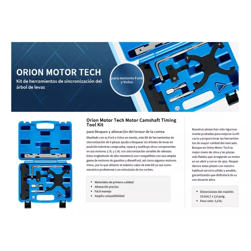 Fixitfast Herramienta De Sincronización P/focus Fiesta Figo Ford 1.6