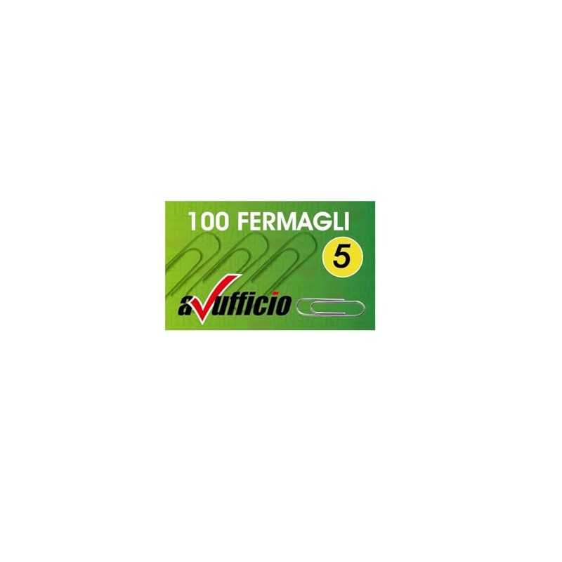 Alevar 100 Steel Paper Clips 50mm No.5 Large Office Clips