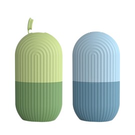 2 Pieces Face Ice Mold, Face Ice Roller, Face Ice Massage, Depuffing Face Ice Mould, Ice Roller, Face Ice Roller, Face Tightening (Green, Blue)