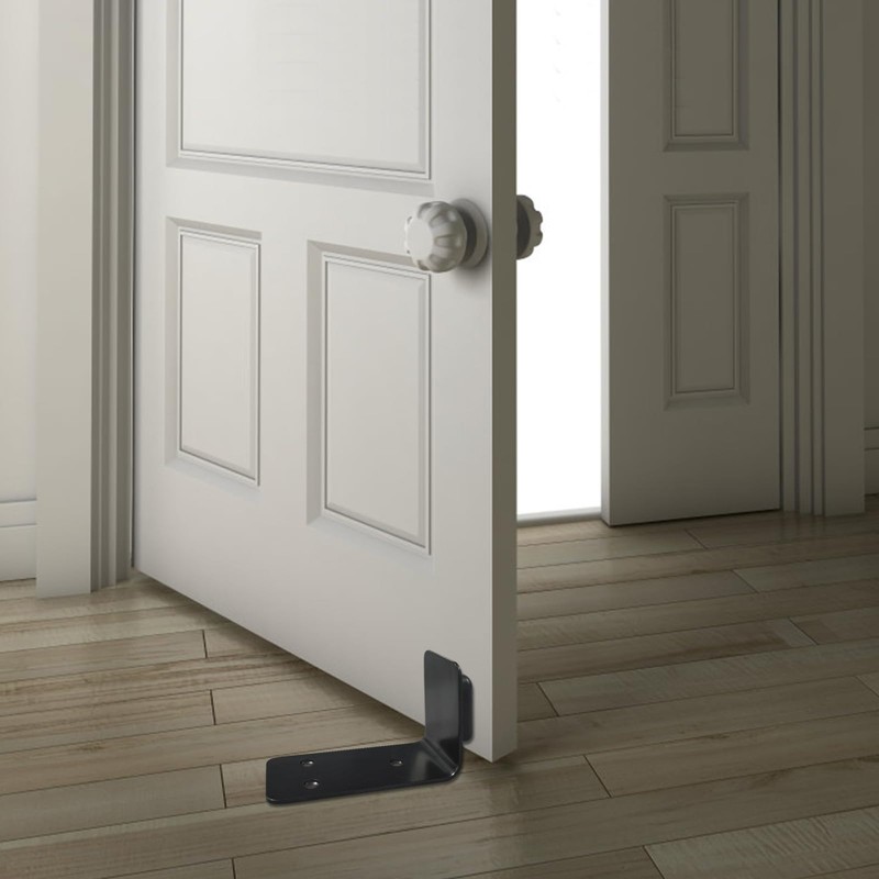 90° Stainless Steel Sliding Door Hardware Door Stop,2pcs Sliding Barn