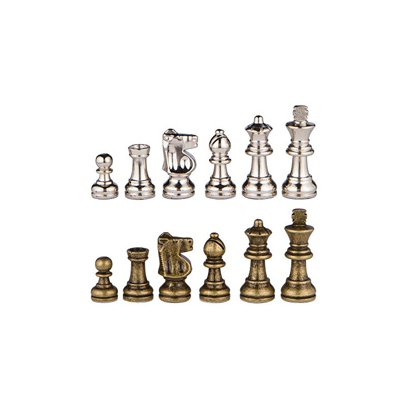 Odysseus Metal Weighted Chess Pieces with 2.5 Inch King and