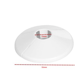 PVC Escutcheon Collar Pipe Cover Radiator for Wall Pipe Tube Decoration 6pcs, CuiCanfla Pipe Cover Decoration, for 15mm Diameter Pipe