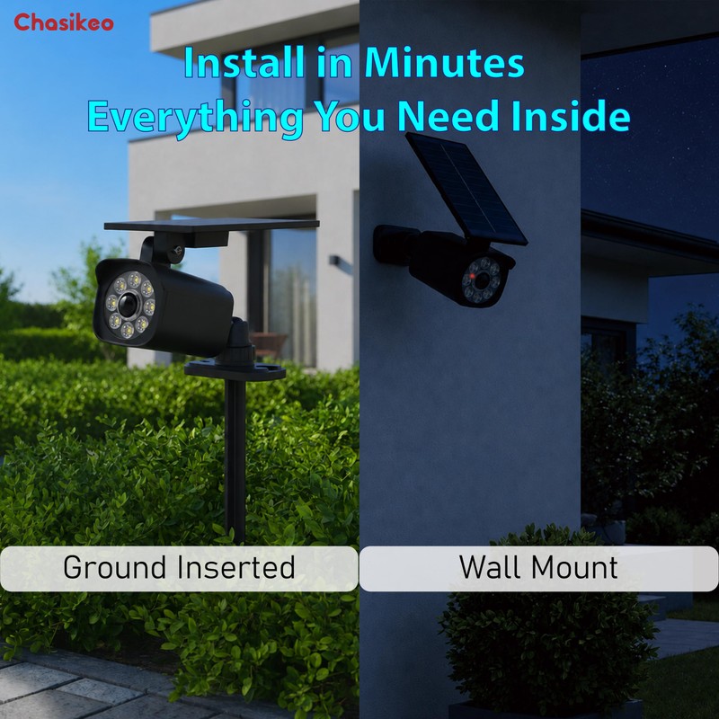 Chasikeo Solar Motion Light Outdoor, Solar Spotlight with Motion Sensor,