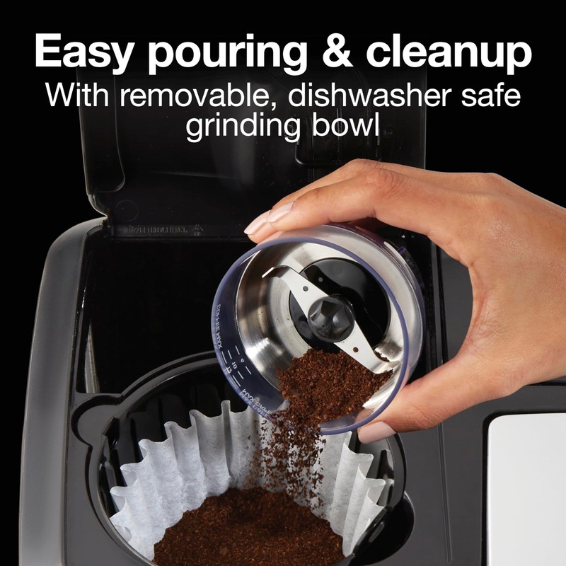 Proctor Silex Sound Shield Electric Coffee Grinder for Quiet Grinding,